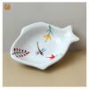 FISH-SHAPED SAUCE PLATE IN DRAGONFLY PATTERN 4 FISH-SHAPED SAUCE PLATE IN DRAGONFLY PATTERN - Ảnh 2