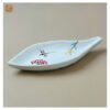LEAF-SHAPED SAUCE PLATE IN DRAGONFLY PATTERN