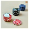 VIETNAM HANDICRAFT CARVING CERAMIC CANDLE BOX 005 6 Ceramic cups handmade