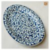 VIETNAM HAND-PAINTED CERAMIC - BLUE FLOWER OVAL PLATE 8 VIETNAM HAND-PAINTED CERAMIC - BLUE FLOWER OVAL PLATE - Ảnh 3
