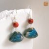 VIETNAM HANDICRAFT SILVER & CERAMIC EARRINGS - FRAGMENTS OF SKY 5 VIETNAM HANDICRAFT SILVER & CERAMIC EARRINGS - FRAGMENTS OF SKY - Ảnh 3