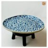 VIETNAM HAND-PAINTED CERAMIC - SLAY TRIANGLE PLATE IN BLUE FLOWERS 8 VIETNAM HAND-PAINTED CERAMIC - SLAY TRIANGLE PLATE IN BLUE FLOWERS - Ảnh 3