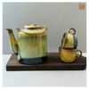 VIETNAM HANDMADE CERAMIC TEA SET IN GOLDEN PEARL 006 5 VIETNAM HANDMADE CERAMIC TEA SET IN GOLDEN PEARL 006 - Ảnh 2