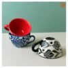 VIETNAM HANDICRAFT CARVING CERAMIC CAPPUCCINO ART CUP 6 VIETNAM HANDICRAFT CARVING CERAMIC CAPPUCCINO ART CUP - Ảnh 3