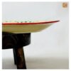 VIETNAM HAND-PAINTED CERAMIC - RED FLOWER OVAL PLATE - Ảnh 5