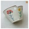 VIETNAM HAND-PAINTED CERAMIC - BOWL WITH WHOLE IN DRAGONFLY PATTERN