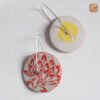VIETNAM HANDICRAFT SILVER & CERAMIC EARRINGS - RED RADIANT REVERIE 6 VIETNAM HANDICRAFT SILVER & CERAMIC EARRINGS - RED RADIANT REVERIE - Ảnh 2
