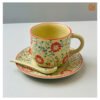 VIETNAM CERAMIC FLOWER PATTERN CUP