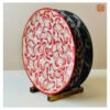 VIETNAM HANDICRAFT CARVING CERAMIC ROUND PLATE D27