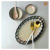 VIETNAM HANDICRAFT CERAMIC OVAL SHAPE PLATE S1