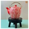 VIETNAM CARVING CERAMIC - RED LEAF PATTERN TEA SET 005 - Ảnh 2